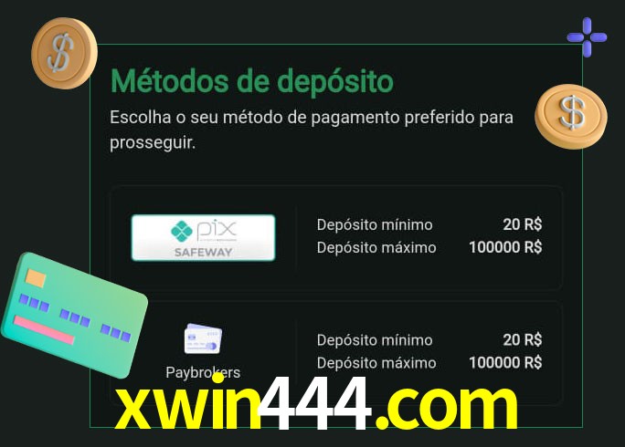 O cassino xwin444.com oferece uma grande variedade de métodos de pagamento